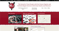 Desktop Screenshot of mackgarage.com